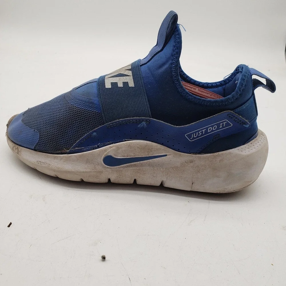 Nike Flex Runner Shoes Youth Size 5Y Blue Slip On Running Sneakers Athletic